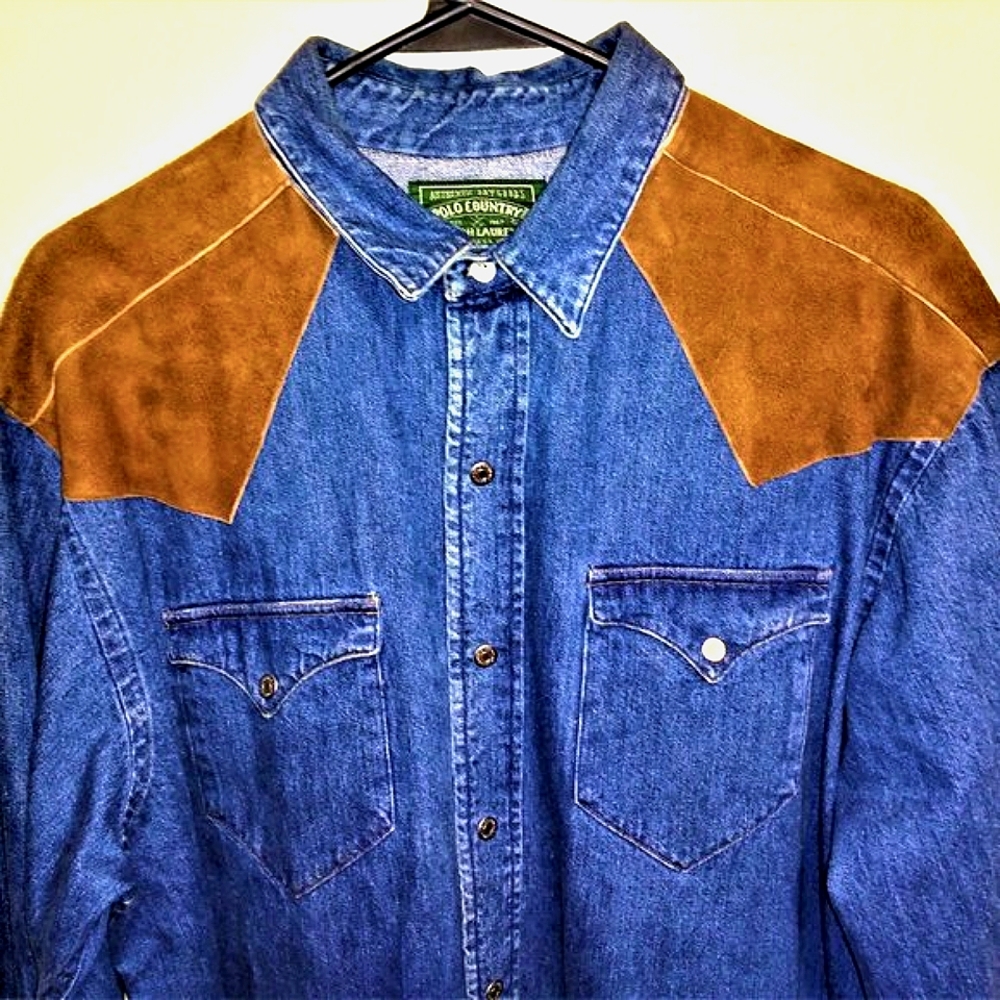 Vintage Ralph Lauren!!* denim long sleeve.